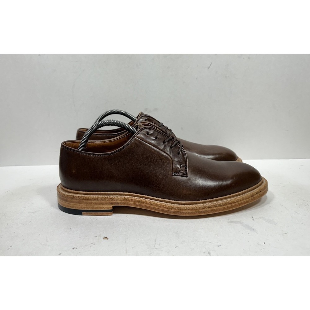 Grant Stone Plain Toe Crimson Chromexcel Derby Brown Leather Mens Size 8.5 Shoes